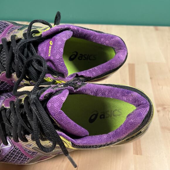 Asics Gel Cumulus 17 T5E7N Purple Green Running Shoes Sneakers Women's Size 8 - Picture 7 of 8